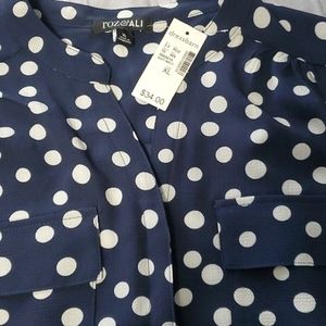 Roz & Ali XL poka dot top